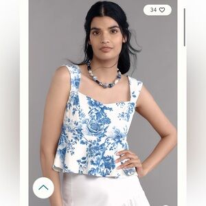 NWT Anthropologie Maeve Floral Top